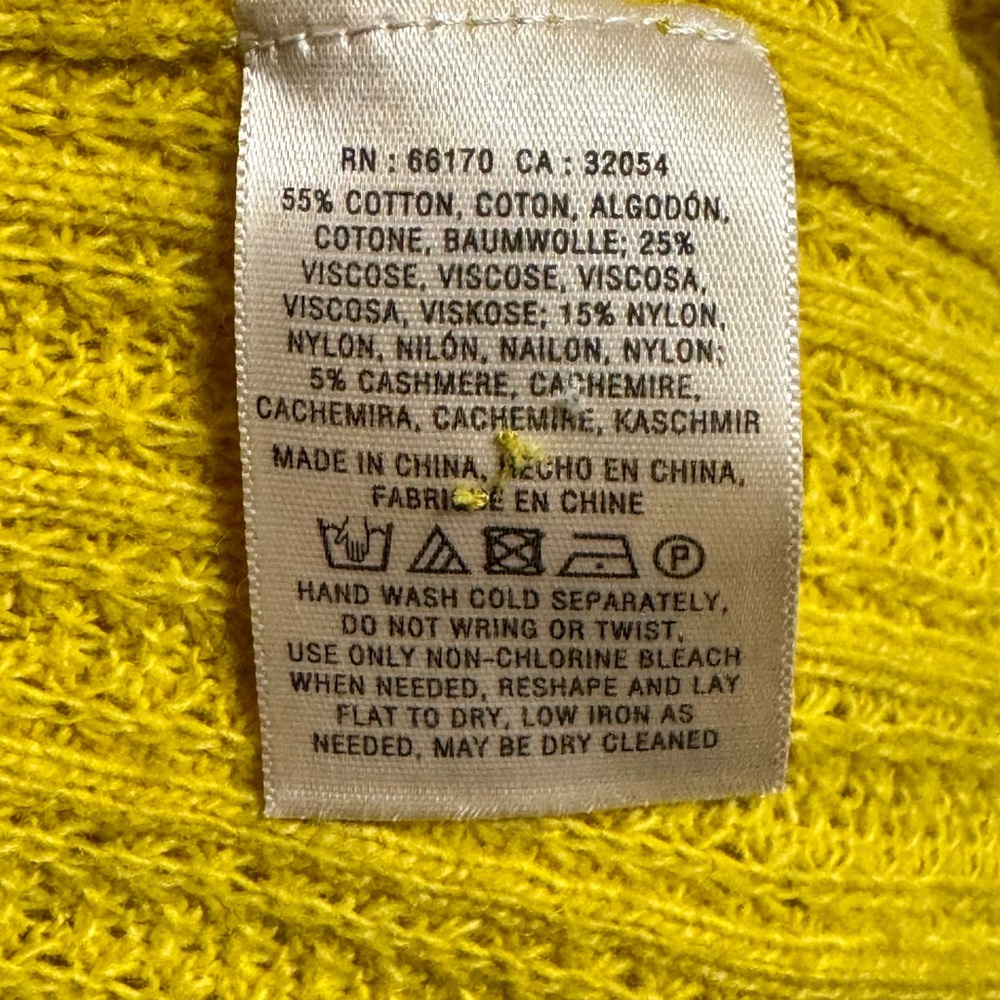 Anthropologie Bright Yellow Knit Cardigan - Picture 10 of 11